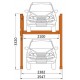 Pont 2 colonnes Parking 2.7 tonnes - VNEQUIPEMENT