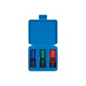 Coffret de douilles à chocs longues spéciales jantes alu 1/2" - 3 pièces - King Tony - 44905MP