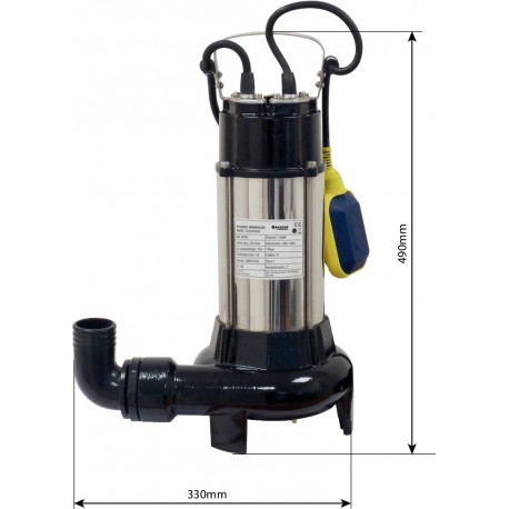 Pompe immergée automatique avec couteau eaux chargées