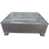 Bac de rétention 440L avec caillebotis 100% acier pour 4 fûts - 08367 - Drakkar equipement