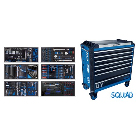Servante d’atelier King Tony SQUAD XL D+ 7 tiroirs avec 385 outils