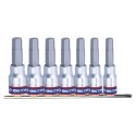 Jeu de Douilles Torx 6 Pans sur Rail 1/4" - 7 Pièces KING TONY - Garantie à Vie