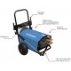 Nettoyeur HP eau froide 380V 21 l/min 150 bar avec flexible 10m Schneider