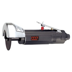 Disqueuse pneumatique compacte ⌀ 75 mm – 20000 tr/min – Moteur 0,9 cv – Levier de sécurité – Échappement arrière