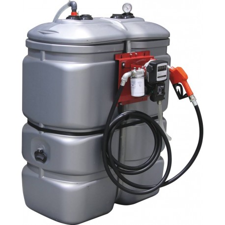 Cuve stockage gasoil PEHD DP 750 litres avec pompe - 08063 - Drakkar Equipement