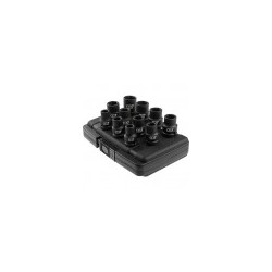 Coffret de douilles à chocs 1/2" métriques - 11 pièces - M7