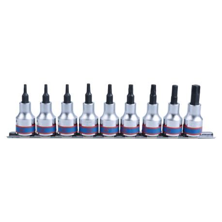 Rail de douilles 1/2" TORX® - 9 pièces