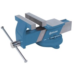 Étau acier 125mm avec enclume base pivotante à 360° stilker 15750
