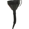 Entonnoir droit 160mm avec flexible plastique 260mm filtre et poignée