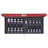 Coffret de douilles et douilles tournevis TORX® 3/8" et 1/2" avec accessoires - 20 pièces
