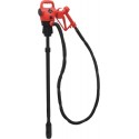 Pompe gasoil 12/230V 18L/min avec canne télescopique pour fût