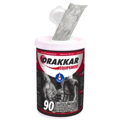90 Lingettes nettoyantes mains imprégnées