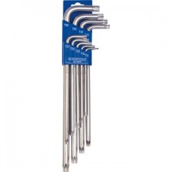 Jeu de clés mâles longues TORX® en étui - 9 pièces