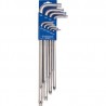 Jeu de clés mâles longues TORX® en étui - 9 pièces