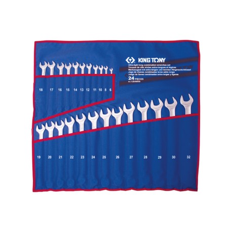 Trousse de clés mixtes longues et légères - 24 pièces
