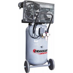 Compresseur d'air vertical 3 CV 100 litres Drakkar equipement