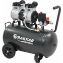 Compresseur Silencieux 50L 8 Bar 2CV - 1500W, 150 l/min, Niveau Sonore 64dB, Garantie 3 Ans