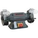 Touret à meuler 230V 520W avec meules Ø150 mm, moteur puissant, arrêt d'urgence et interrupteur magnétique