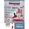 Pack atelier N°46 chandelle + chariot de visite + cric rouleur 3T + cric de fosse 500kg + baladeuse