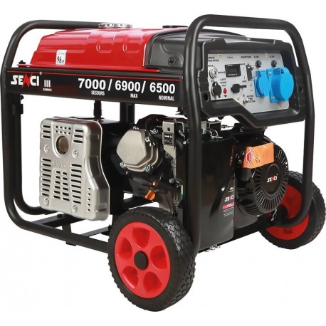 Groupe électrogène 7000W 14CV AVR monophasé essence démarrage électrique avec kit brouette
