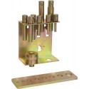 Jeu de poinçons pour presse hydraulique de 10 à 30 mm, compatible presses 2 à 20 tonnes, 8 diamètres inclus