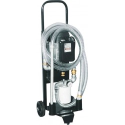 Pompe à huile électrique à palette 230V avec filtre et tuyaux sur chariot mobile