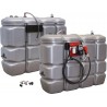 Ensemble 2 Cuves Gasoil PEHD 2000L Double Paroi - Capacité Totale 4000L, Station 230V