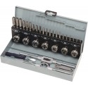Taraud et filière M3 à M12 3 passes - coffret de 32 pcs - 14720 - Drakkar equipement