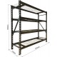 Etagère et rayonnage d'atelier 2400 Kg