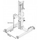 Chariot hydraulique mobile lève roues de voitures / camionnettes