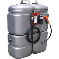 Cuve de stockage PEHD gasoil 1000 litres avec pompe et pistolet