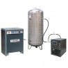 Compresseur à air silencieux 7.5CV - 10 bars - cuve 500L galvanisé - marche lente avec sécheur d'air équipé
