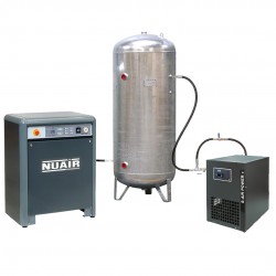 Compresseur air 5.5CV insonorisé avec cuve 500L et sécheur d'air
