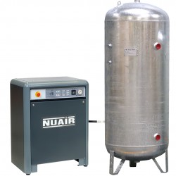 Compresseur à air silencieux à marche lente - cuve galvanisé 500L - 7.5CV - 10 bars