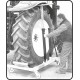 Chariot porte roue hydraulique 1,5T spécial roue tracteurs