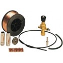 Kit complet soudage avec détendeur pour bouteille jetable + fil + accessoires