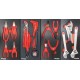 Servante d'atelier XXL 7 tiroirs composée de 254 outils - modules carbone
