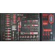Servante d'atelier XXL 7 tiroirs composée de 254 outils - modules carbone