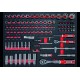 Servante d'atelier 7 tiroirs composée de 176 outils - modules carbone - Drakkar Tools - 83878
