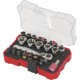 Coffret de douilles 1/4" - 30 pcs avec mini cliquet