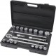 Coffret de douilles 3/4" - 21 pièces avec cliquet et rallonge