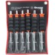 Chasse-goupilles 3-4-5-6-8-10mm 200mm avec manche mousse - pochette de 6 pcs