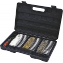 Brosse goupillon inox-nylon-laiton - coffret de 38 pcs