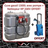 Cuve de stockage gasoil PEHD DP 1500 litres avec pompe - 08127