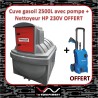 Cuve de stockage gasoil PEHD DP 2500 litres avec pompe