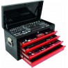 Coffre d'atelier 4 tiroirs composé de 192 outils - modules finition carbone