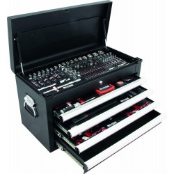 Coffre d'atelier 4 tiroirs composé de 192 outils - modules finition carbone