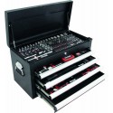 Coffre d'atelier 4 tiroirs composé de 192 outils - modules finition carbone