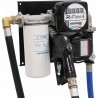 Pompe à gasoil 230V 100 l/min avec pistolet automatique, volucompteur mécanique, filtre - station murale