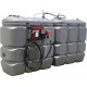 Kit de 2 cuves de stockage gasoil PEHD 1500L double paroi jumelées - Drakkar Equipement